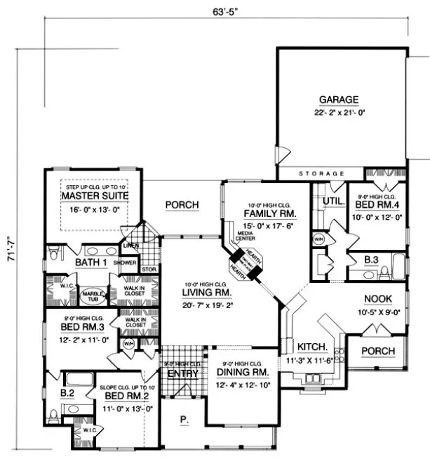 Main Floor Plan for House Plan #442531