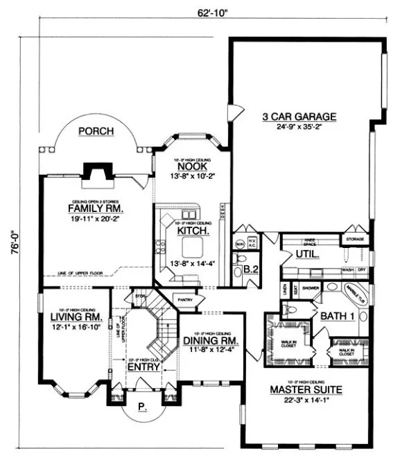 Main Floor Plan for House Plan #444633