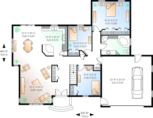 Main Floor Plan for House Plan #146722