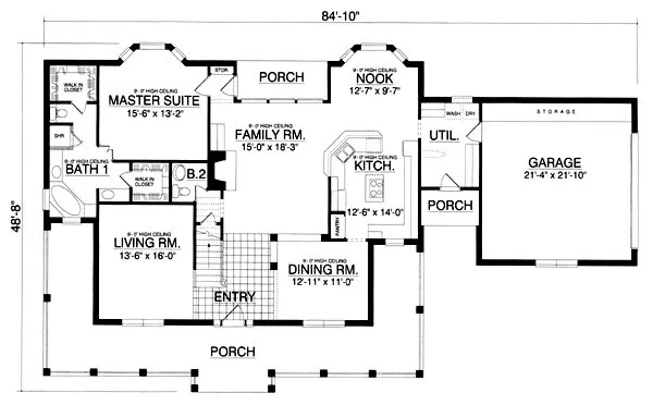 Main Floor Plan for House Plan #442987