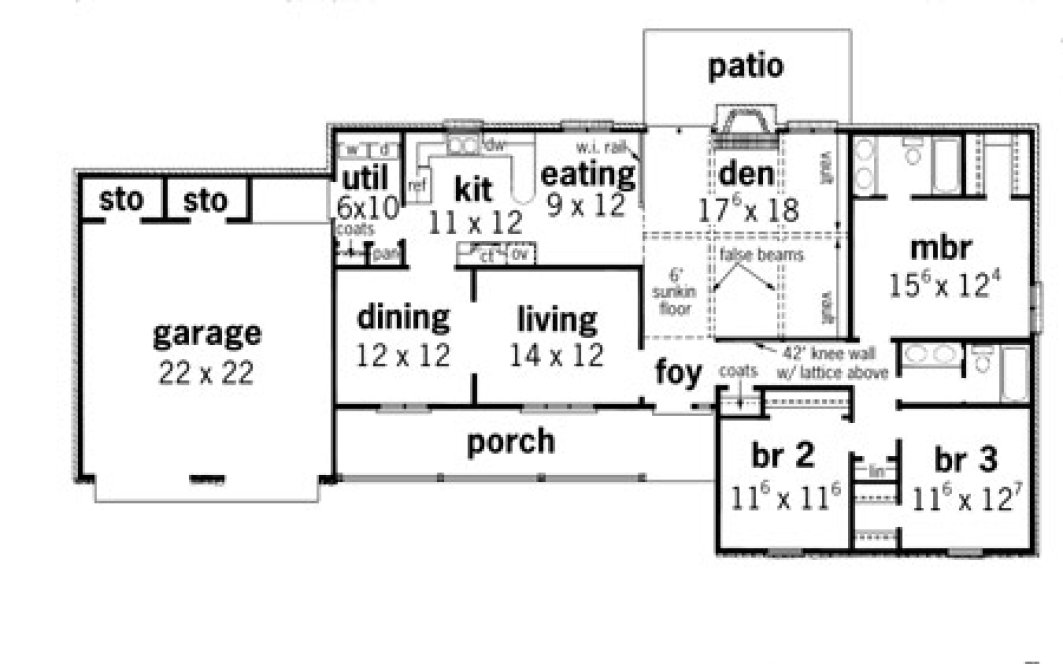 Main Floor Plan for House Plan #405071