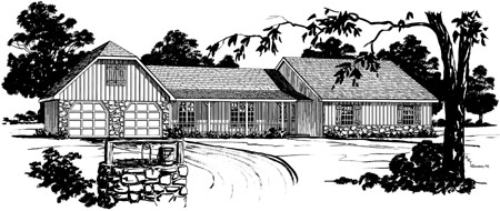 Full Rendering for House Plan #405071