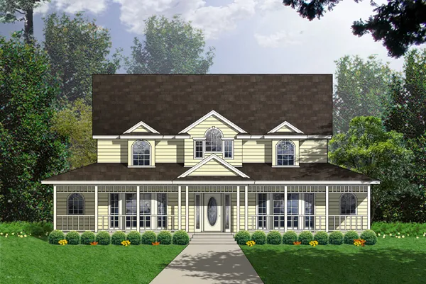 Full Rendering for House Plan #443482