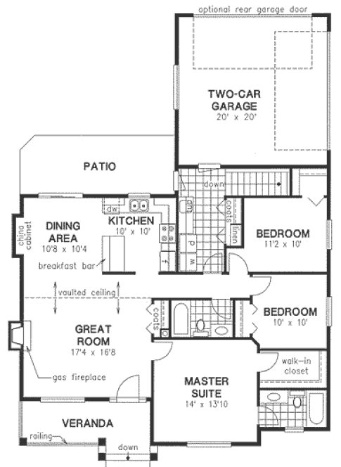Main Floor Plan for House Plan #132044