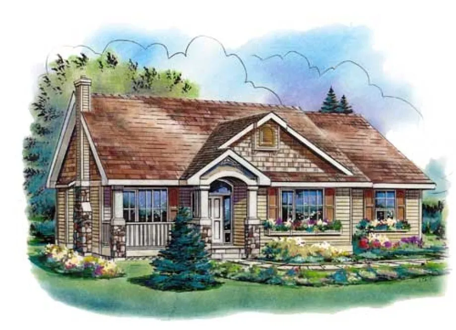 Full Rendering for House Plan #132044