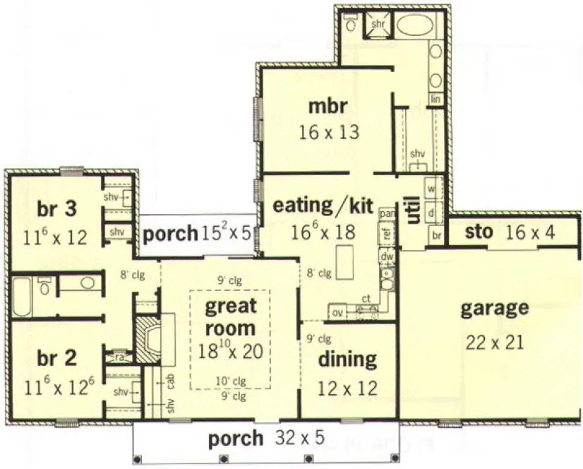 Main Floor Plan for House Plan #408071