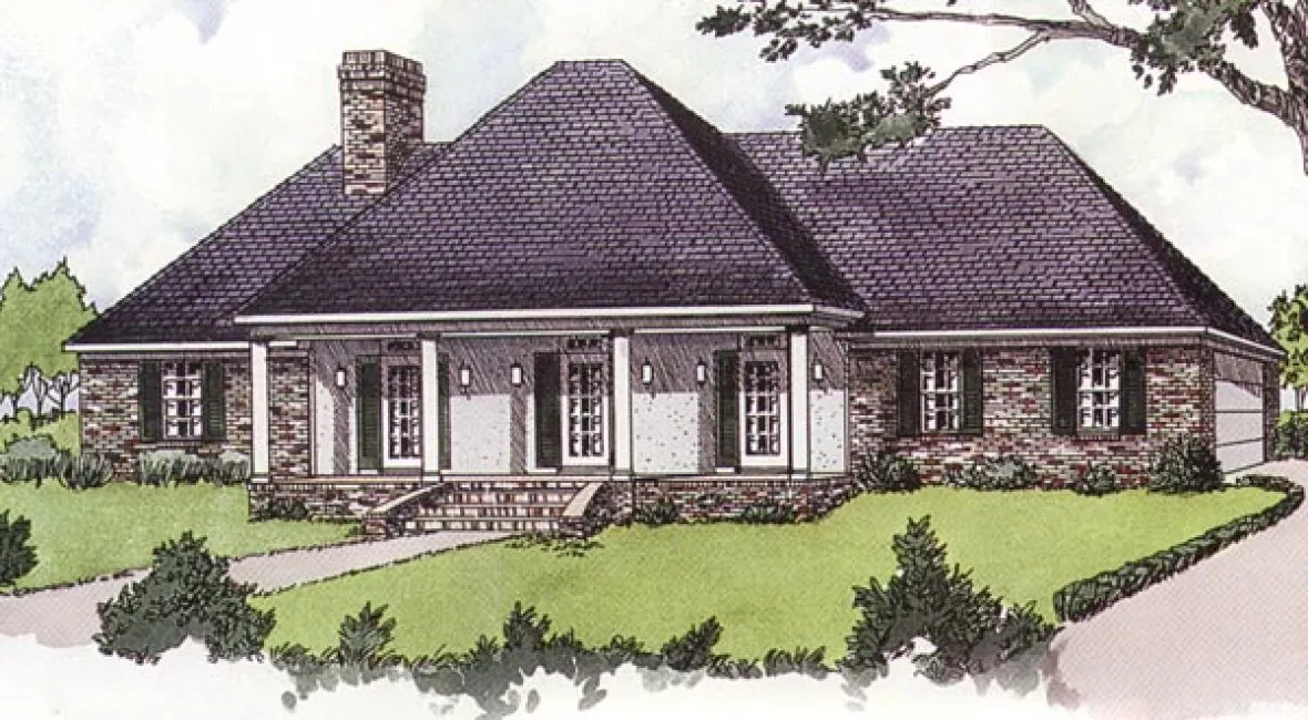 Full Rendering for House Plan #408071