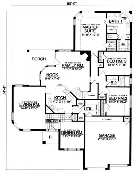 Main Floor Plan for House Plan #440772