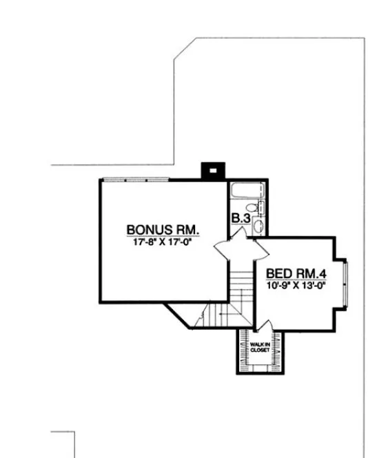 Second Floor Plan for House Plan #440772