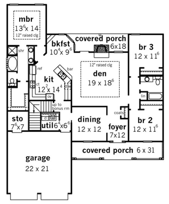 Main Floor Plan for House Plan #406171