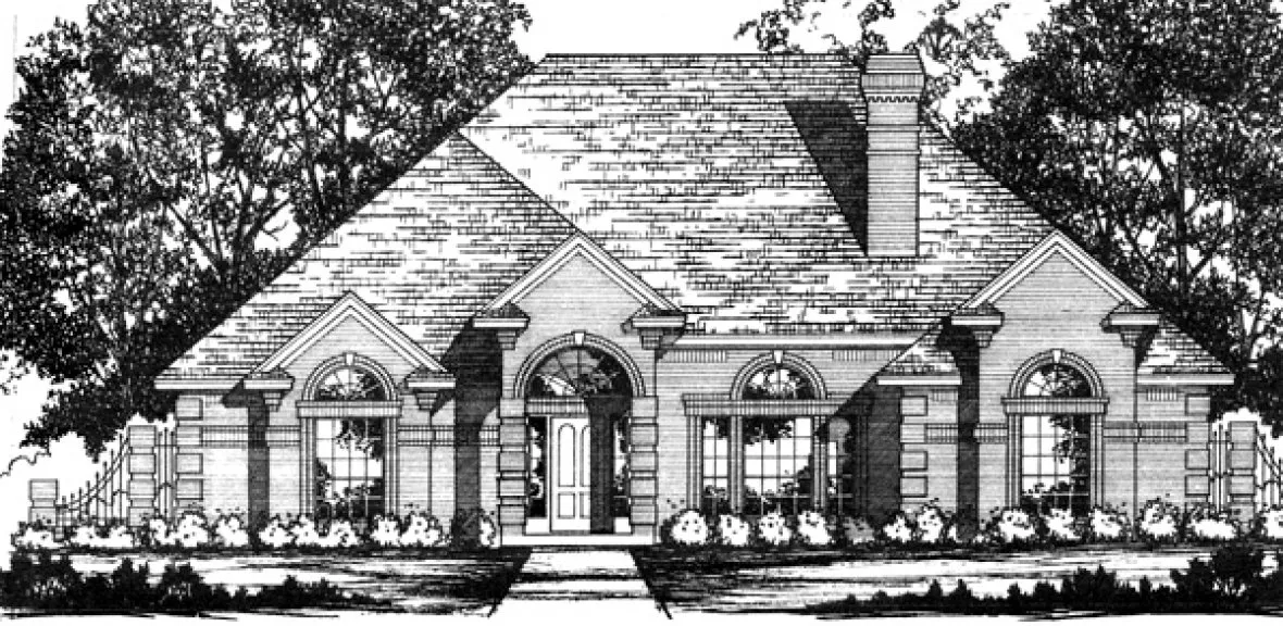 Full Rendering for House Plan #445652