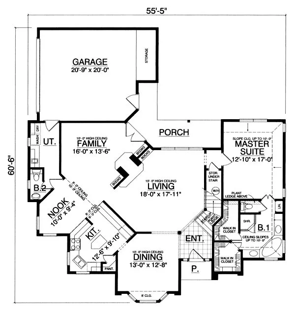 Main Floor Plan for House Plan #442552