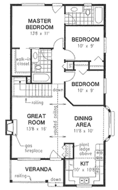 Main Floor Plan for House Plan #138144