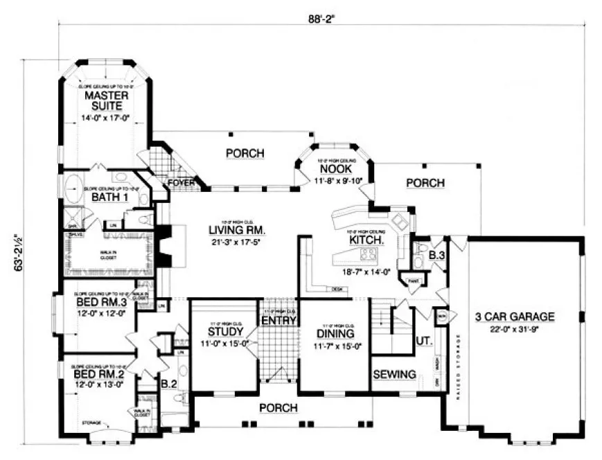 Main Floor Plan for House Plan #444772