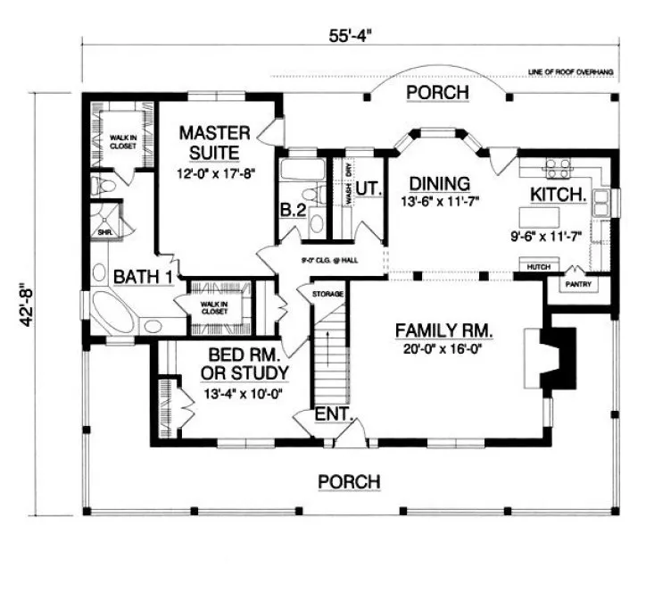 Main Floor Plan for House Plan #442322