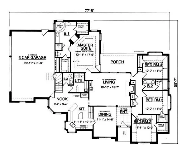 Main Floor Plan for House Plan #442316