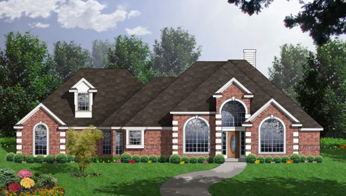 Full Rendering for House Plan #442316