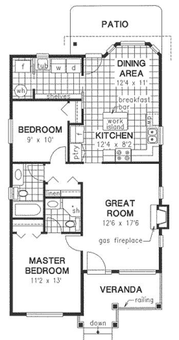 Main Floor Plan for House Plan #130244