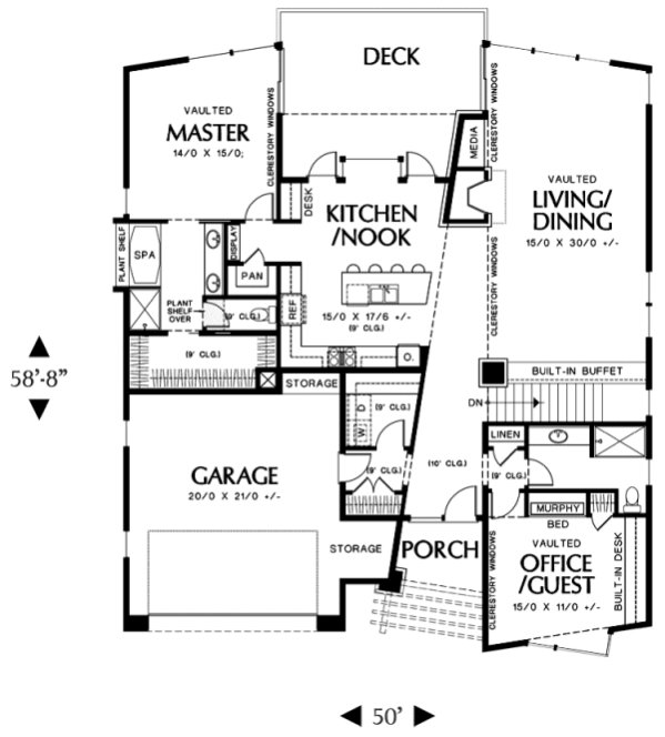 Main Floor Plan for House Plan #320331