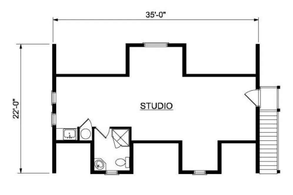 Second Floor Plan for House Plan #461201