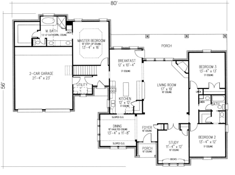 Main Floor Plan for House Plan #472000