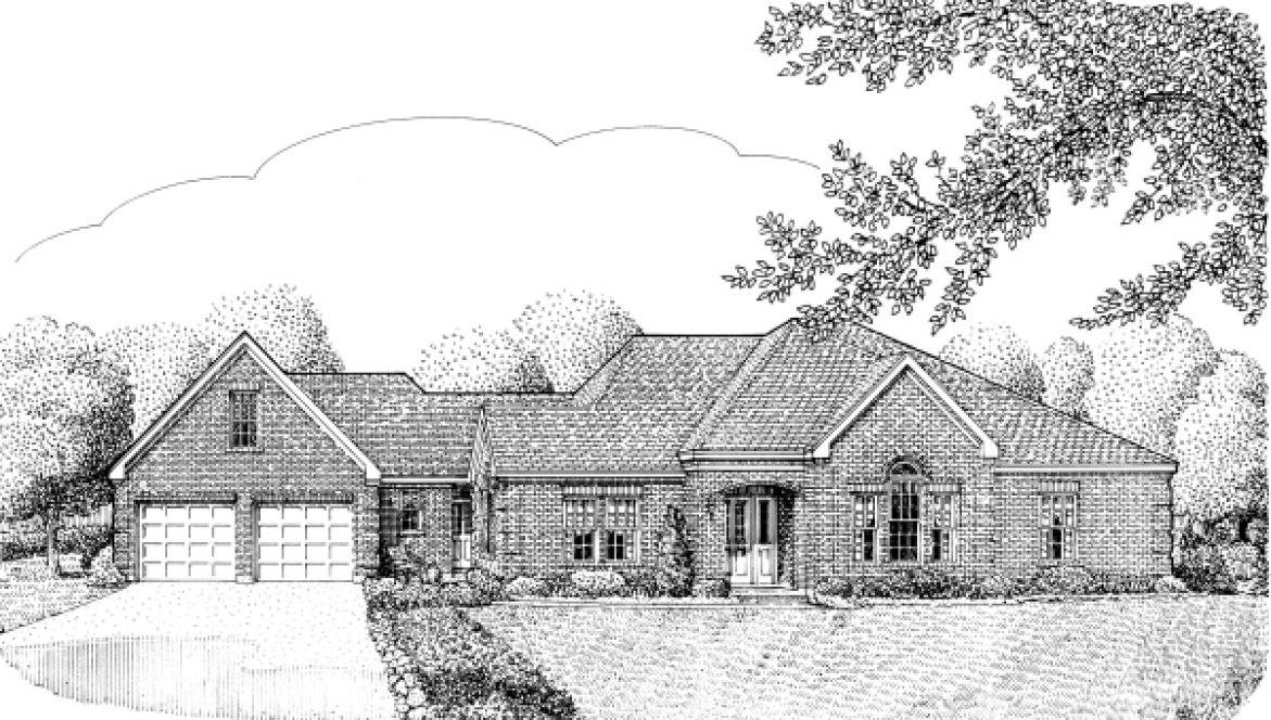 Full Rendering for House Plan #472000