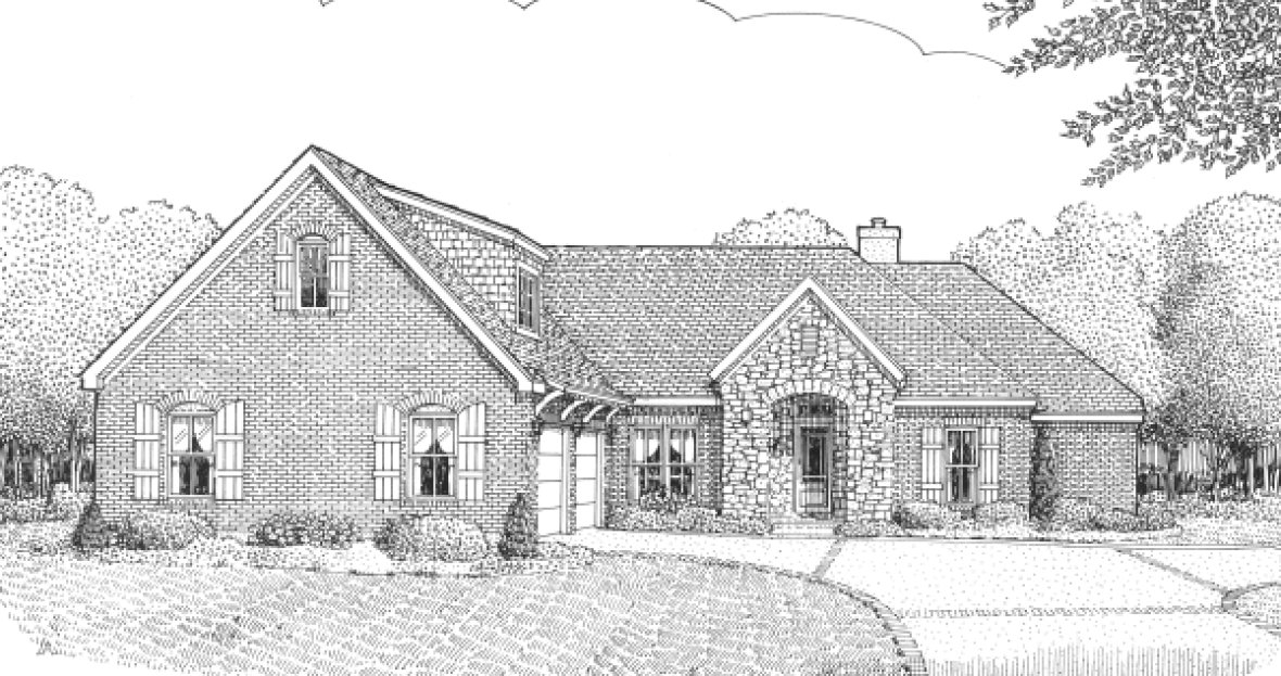 Full Rendering for House Plan #473000