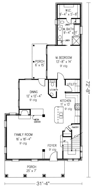 Main Floor Plan for House Plan #479000