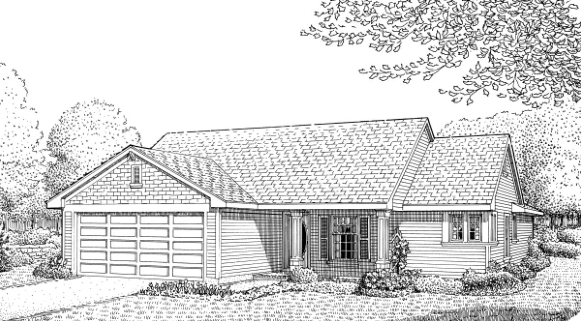 Full Rendering for House Plan #472200