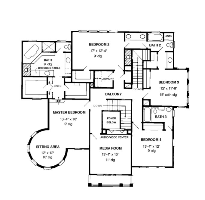 Second Floor Plan for House Plan #473200
