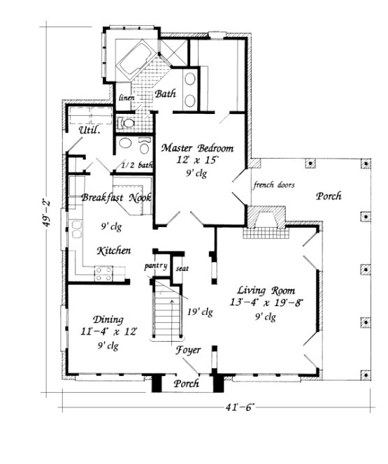 Main Floor Plan for House Plan #478300