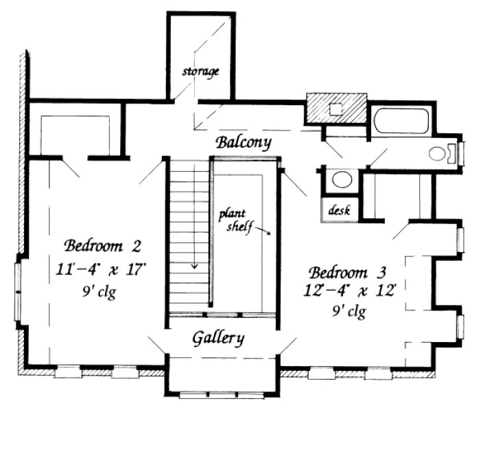 Second Floor Plan for House Plan #478300