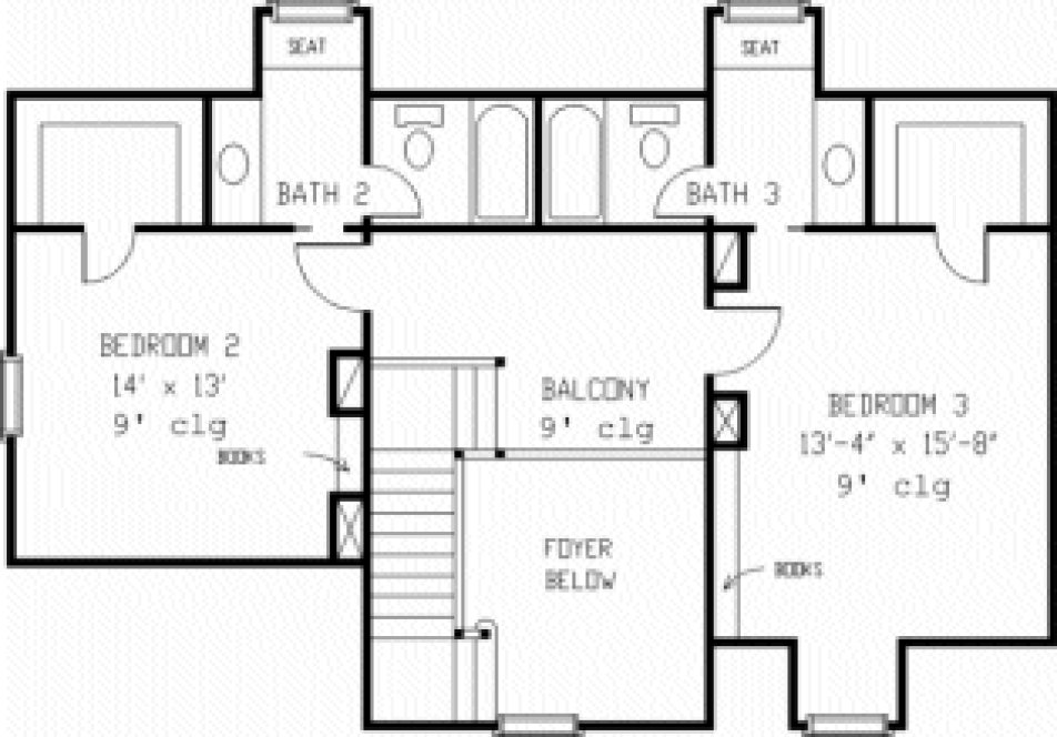 Second Floor Plan for House Plan #472400