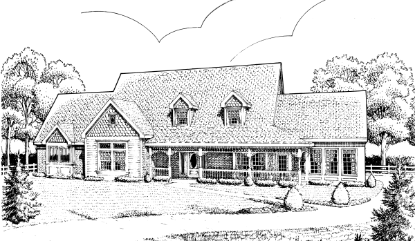 Full Rendering for House Plan #472400