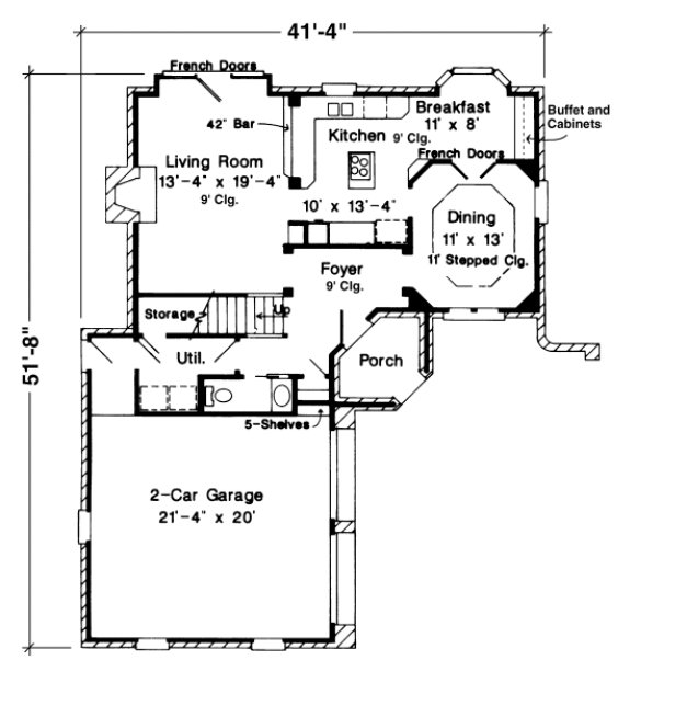 Main Floor Plan for House Plan #475400