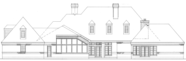 Rear Elevation for House Plan #472600