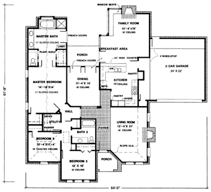 Main Floor Plan for House Plan #470062