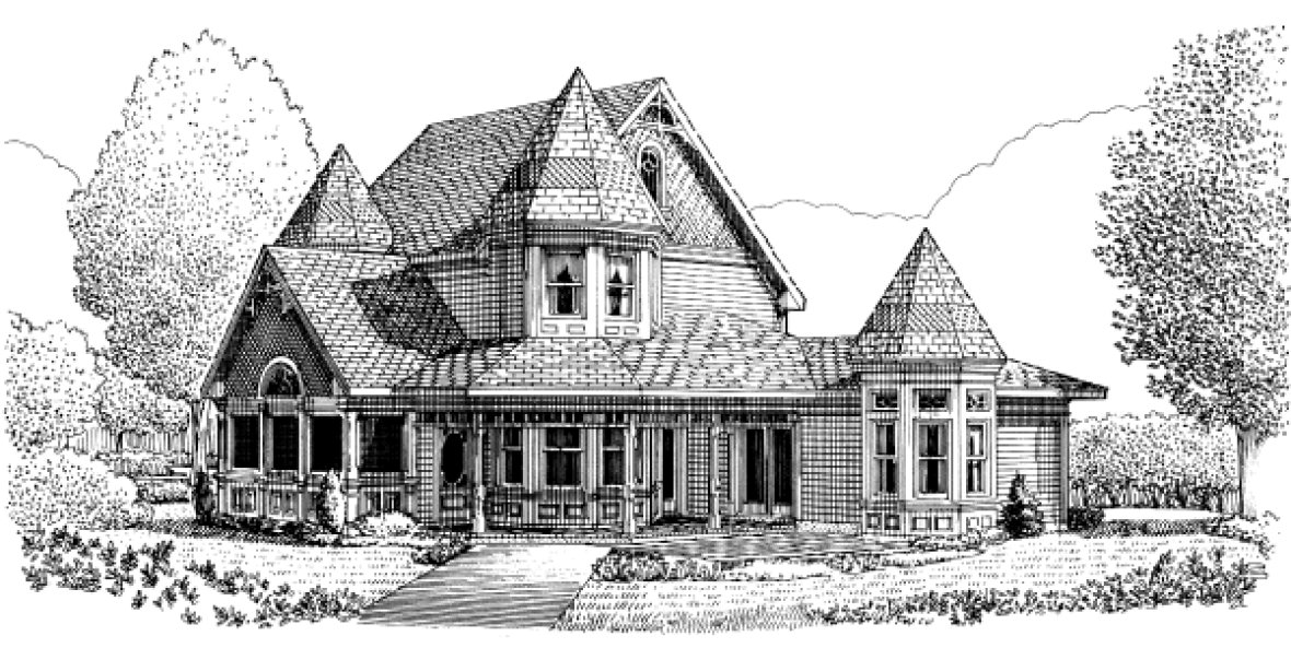 Rear Elevation for House Plan #473700
