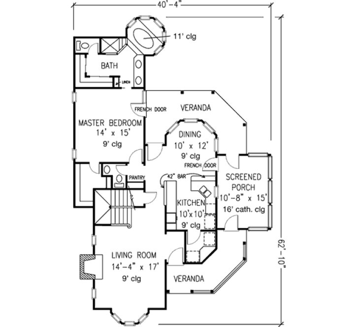 Main Floor Plan for House Plan #473700