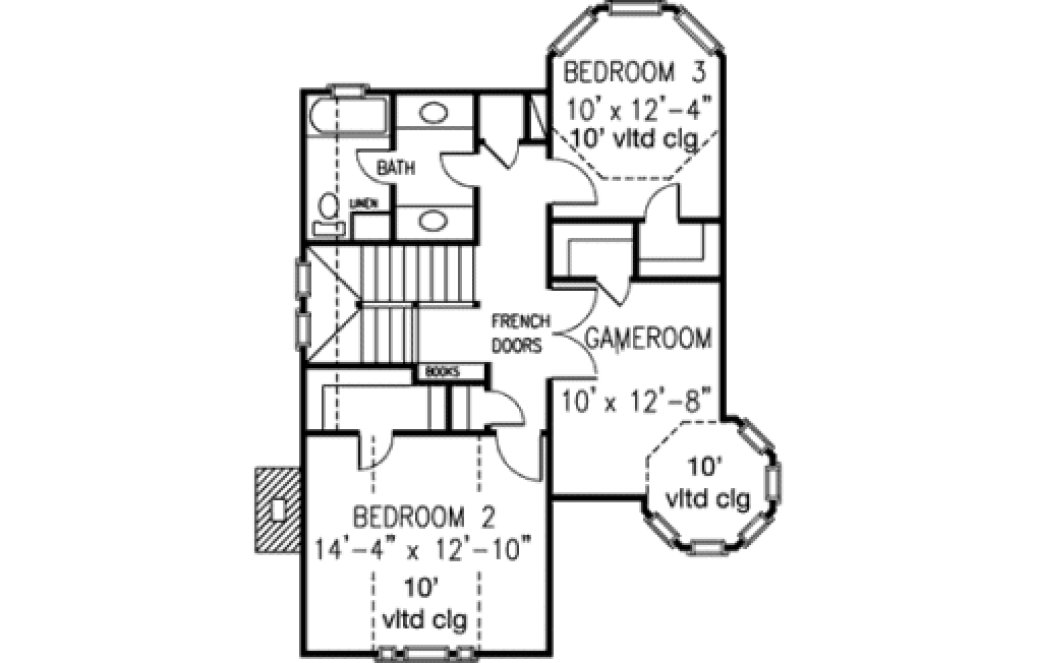 Second Floor Plan for House Plan #473700