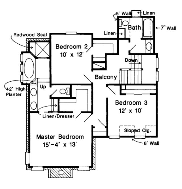 Second Floor Plan for House Plan #475700