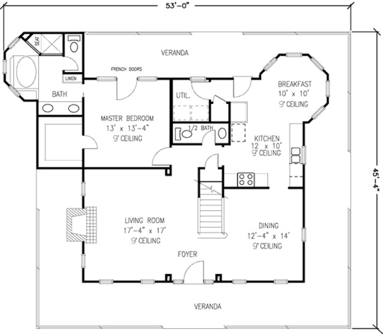 Main Floor Plan for House Plan #478800