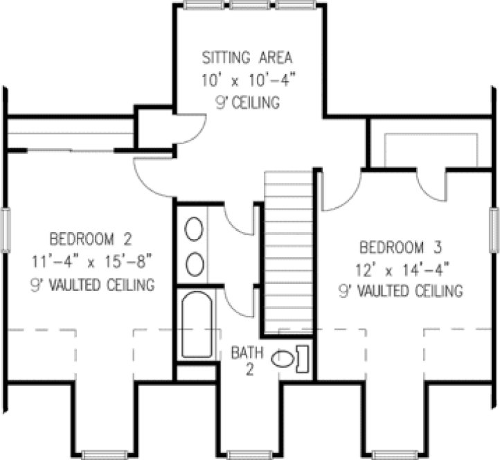 Second Floor Plan for House Plan #478800