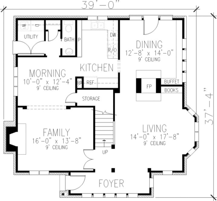 Main Floor Plan for House Plan #470900