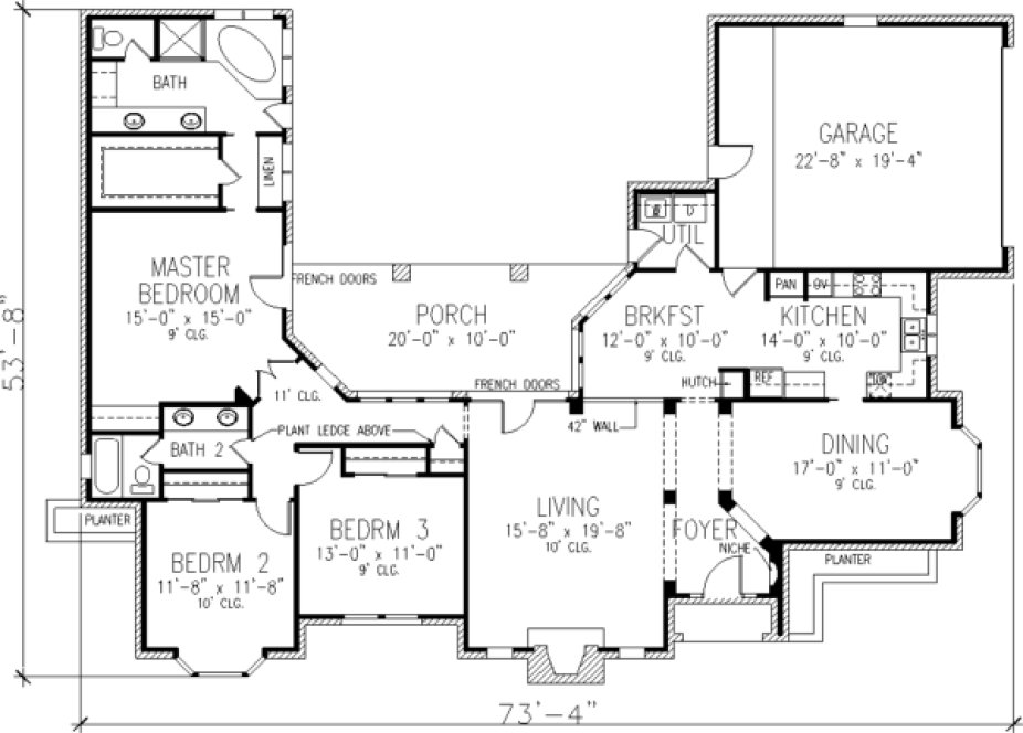 Main Floor Plan for House Plan #471900