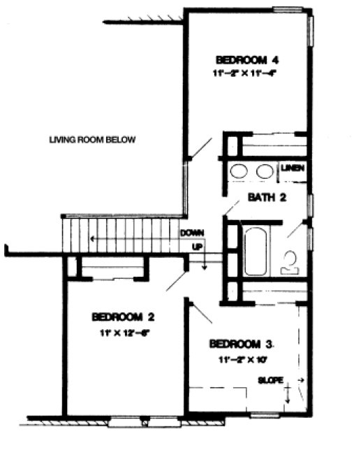 Second Floor Plan for House Plan #472900