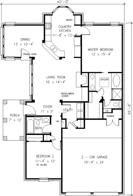 Main Floor Plan for House Plan #471010