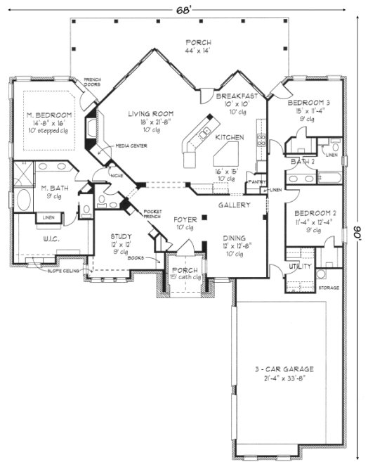 Main Floor Plan for House Plan #473010