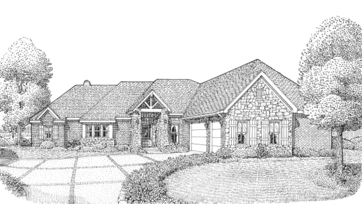 Full Rendering for House Plan #473010