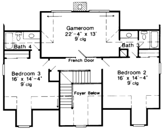 Second Floor Plan for House Plan #475010
